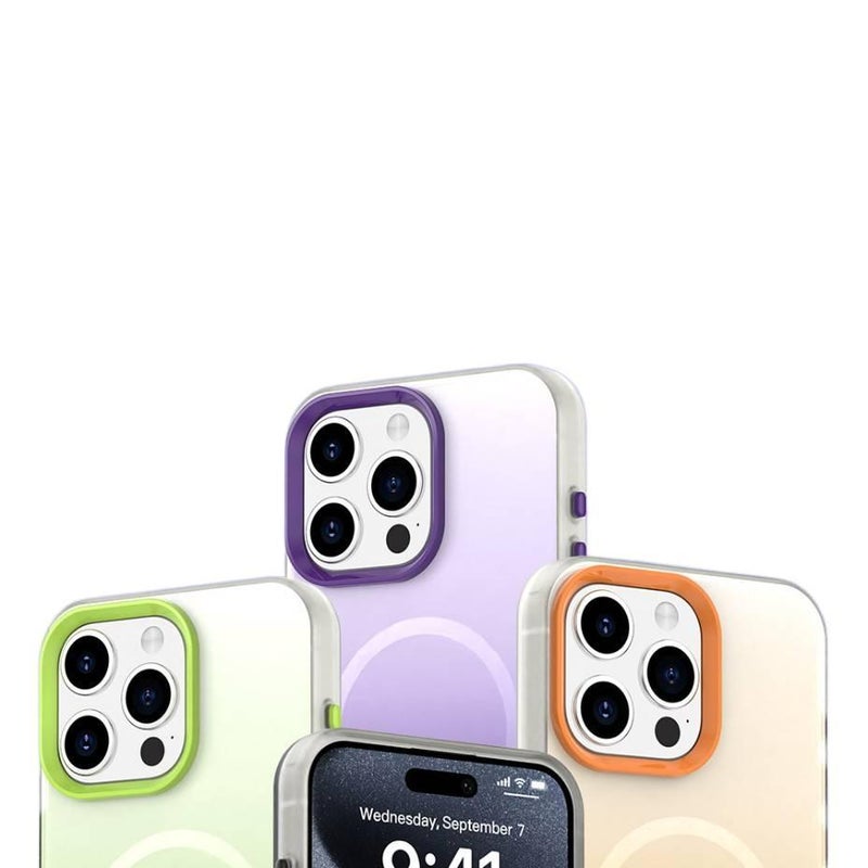 غطاء MagSafe بTPE لـ iPhone 15 / 15 Plus / 15 Pro / 15 Pro Max باللون Silver Grey مغناطيسي مع مغناطيس قوي وحماية من السقوط مع مقاوم للصدمات مع مقاوم للخدش للطاولة للمكتب المنزلي - Image 4