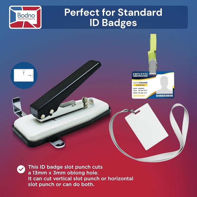 Bodno Hand held ID Card Slot Punch (Works with All PVC Cards and ID Card Printers) - Image 2