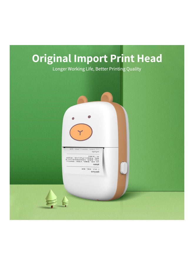 Mini Portable Mobile Pocket Photo Printer White - Image 2