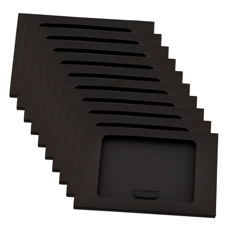 Black Self Seal Kraft Paper Envelopes Storage Boxes Postcard Boxes 10 Pieces - Image 2