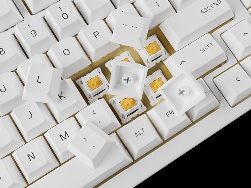 Glorious GPBT Dye Sublimated Keycaps (Arctic White) -Thick PBT 114 Keycap Set for Full Size, TKL,Compact, 75% Mechanical Keyboards - Image 3