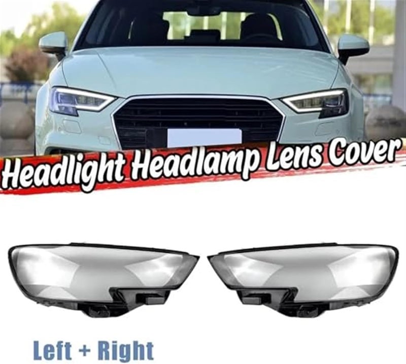 QASULER Headlight Lens Cover for A3 2017-2019 - Image 3