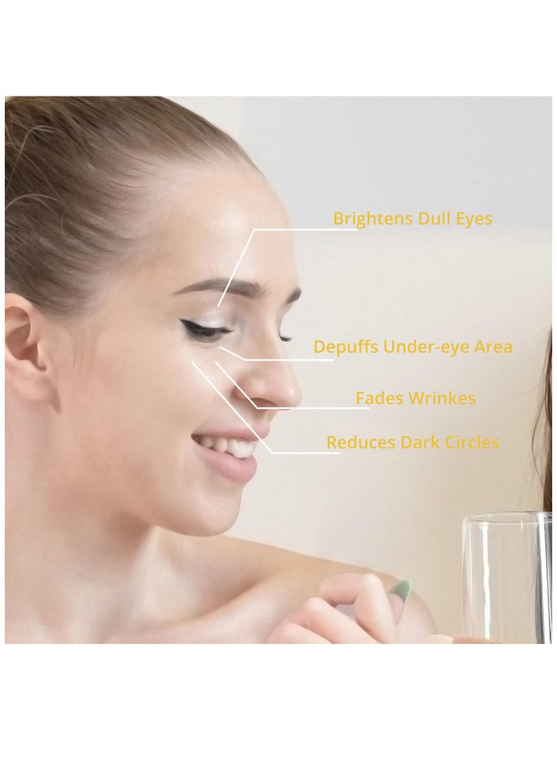 SAUVASINE - Turmeric Vitamin C Booster Eye Cream for Dark Circles and Puffiness Under Eye Cream for Wrinkles Repair Rich in Caffeine Vitamin E Pro-Xylane Anti-Aging Daily Line Smoothing Eye Care 15g - Image 1