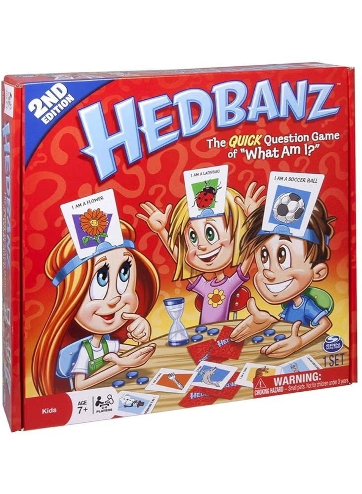 SPIN MASTER Who Is It Game Hedbanz Children, Who Am I Game, Classic Game for Children, Card Games, Board Game for Children, Family Games, The Fast Guessing Game for Ages 6 and Above for 2-6 Players - Image 1