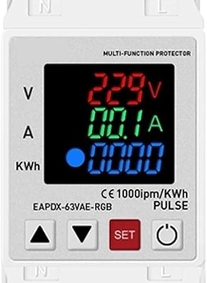 Adjustable Over Under Voltage Protector Relay 40A 63A 230V AC Over Current Protection - Image 2
