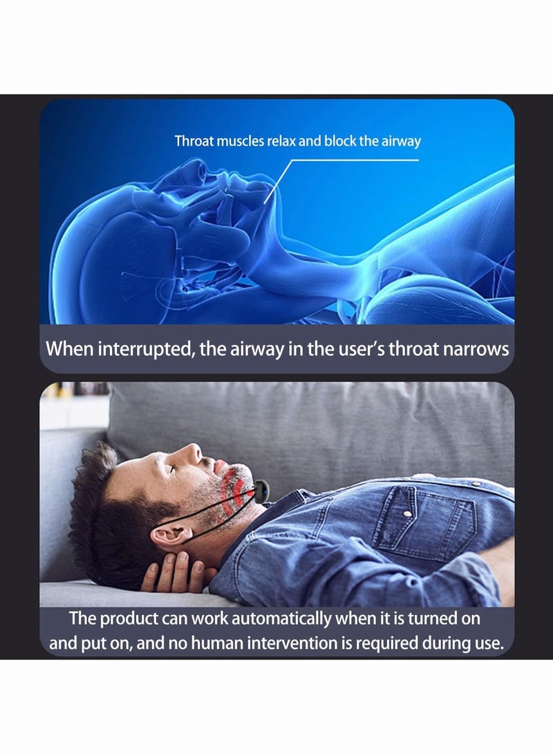 Suntown جهاز إيقاف الشخير الذكي، جهاز محمول يعمل بتقنية USB مع مساعدة نبضية، مع مستشعر صوت ذكي يعمل على صمت الشخير لتحسين جودة النوم، مساعدات تقليل الشخير - Image 2