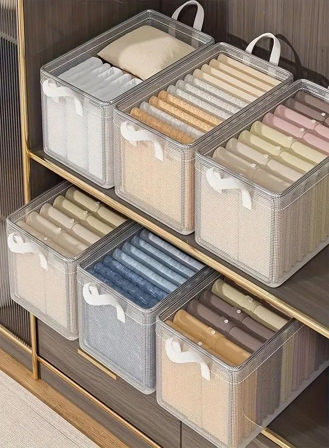 Foscadit Wardrobe Organiser, Storage Box with Handles, Organiser Boxes, Large Folding Box, 26L Foldable PVC Storage Boxes, Moisture Mould for Shelves, Cupboards, Toys and More - Image 4