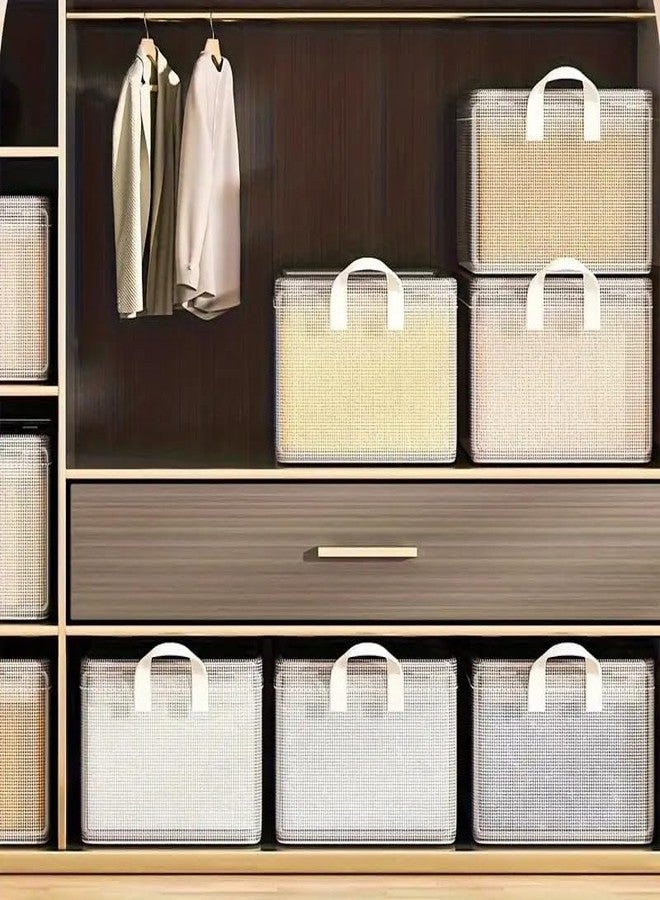 Foscadit Wardrobe Organiser, Storage Box with Handles, Organiser Boxes, Large Folding Box, 26L Foldable PVC Storage Boxes, Moisture Mould for Shelves, Cupboards, Toys and More - Image 5