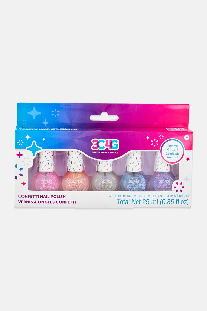 3C4G 5 Pieces Confetti Nail Polish Set 25 ml - Image 1