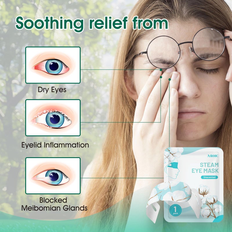 AROIC 60 Pack Steam Eye Masks Disposable for Dry Eyes, Heated Eye Mask Warm Compress for Eyes, Relaxation Mothers Day Gifts Self Care for Women, Spa Travel Essentials - Lavender, Unscented, Chamomile, Rose - Image 5