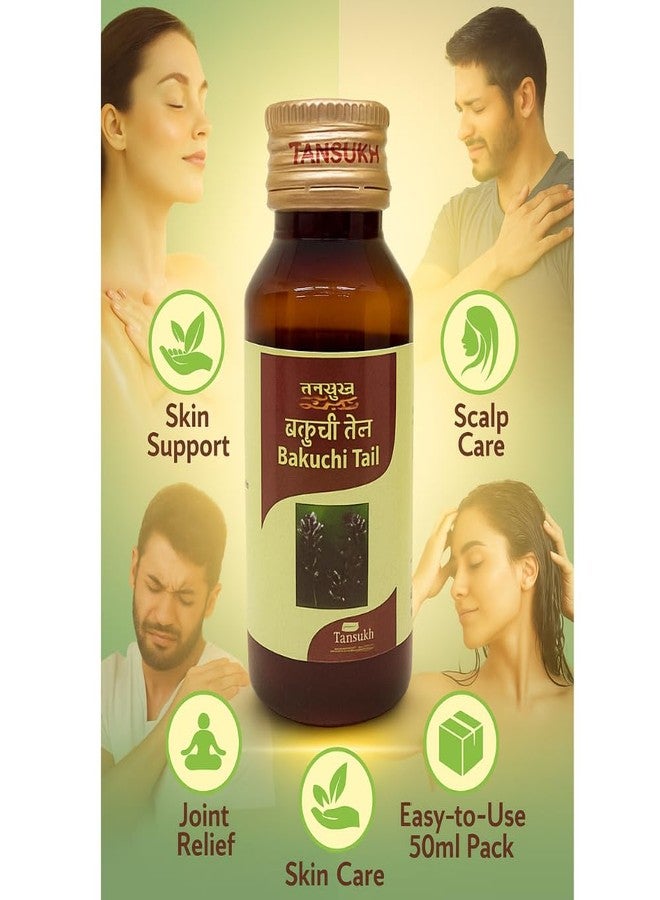 Tansukh Bakuchi Oil - 50ml | Herbal Taila for Skin Support Itching Redness Fungal Care | Useful for Scalp Health, Dandruff and Joint Massage Relief - Image 2