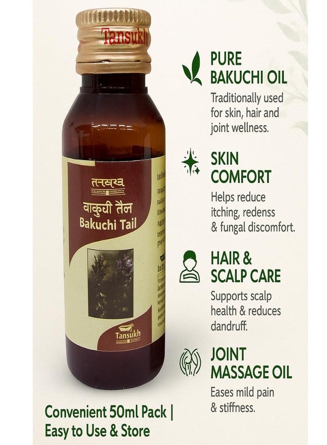 Tansukh Bakuchi Oil - 50ml | Herbal Taila for Skin Support Itching Redness Fungal Care | Useful for Scalp Health, Dandruff and Joint Massage Relief - Image 3