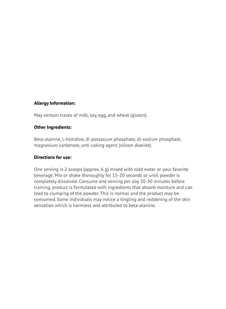 VIKING FORCE LABORATORIES Viking Beta Alanine 300g increasing muscle carnosine levels - Image 3