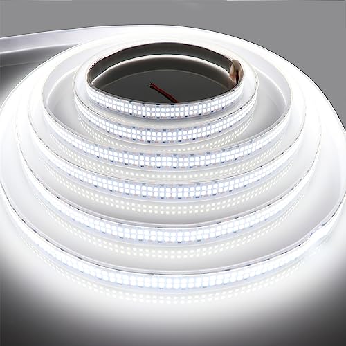 LEDENET LED Strip Lights Cold White 6500K 16.4ft Double Row 2835 SMD 2400LEDs DC 12V Daylight Bright LED Tape Light Flexible Dimmable Ribbon Lamp 5M Waterproof IP67 Outdoor Lighting Decor - Image 3