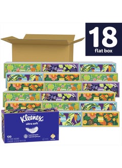 Kleenex Ultra Soft Facial Tissues, 18 Flat Boxes, 120 Tissues per Box, 3-Ply (2,160 Total Tissues), Packaging May Vary  - Image 2