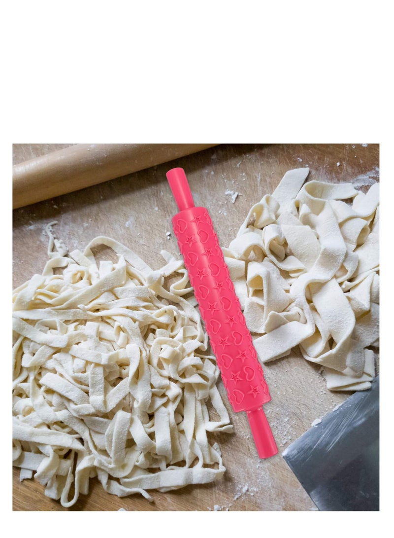 Y&D Colourful Cake Decorating Embossed Rolling Pins, 4 Pcs Dough Roller for Pastry, Textured Non-Stick Designs and Patterned, Fondant, Pie Crust, Cookie, - Image 4