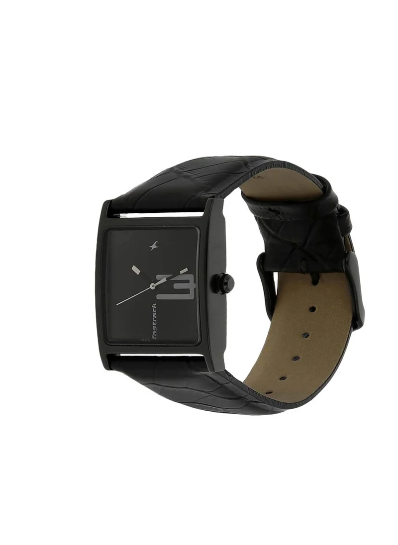 فاستراك Fastrack Quartz Analog Black Dial Leather Strap Watch for Girls