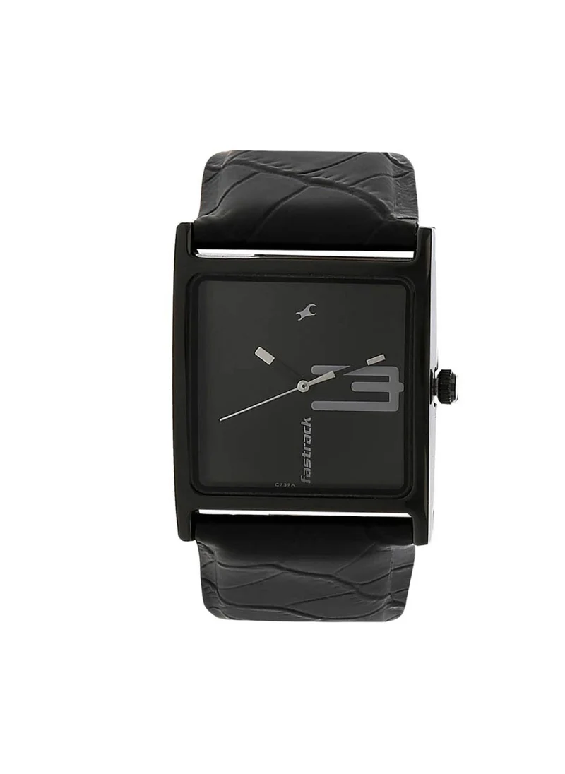 فاستراك Fastrack Quartz Analog Black Dial Leather Strap Watch for Girls