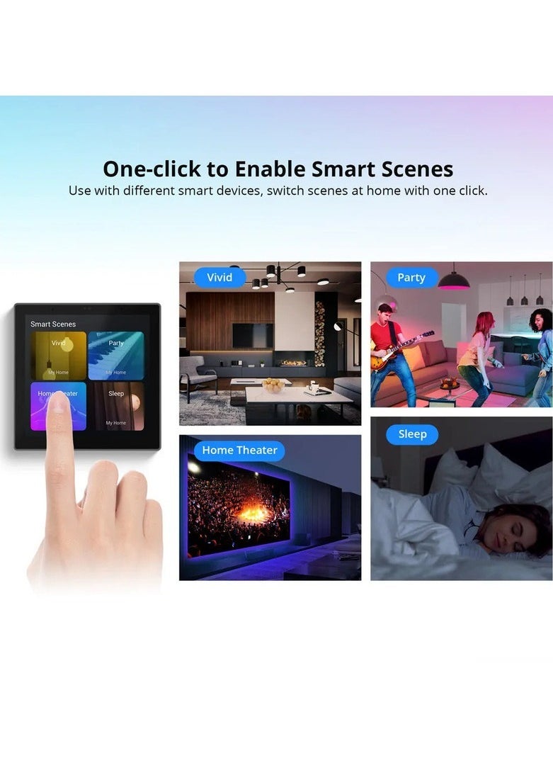 SONOFF - Sonoff NSPanel PRO Home Control Panel 3.95inch Screen Size Unlimited Number of Control Devices 480x480 Resolution Remote Talk by Camera Gray - Image 1