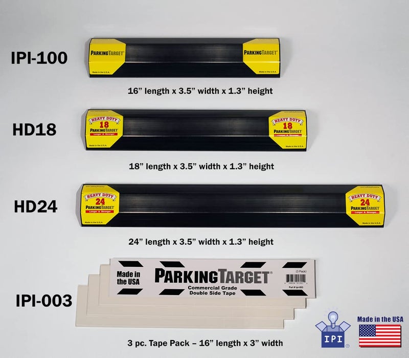 IPI ParkingTarget 16â€ 1 pcs U.S.A. Garage Heavy Duty Parking Aid Car Stop Indicator Protects Car & Walls Stopper Easy Install Peel and Stick Gadget ipi-100 1 Pack, Part - 16"L x 1.25â€H - Image 5