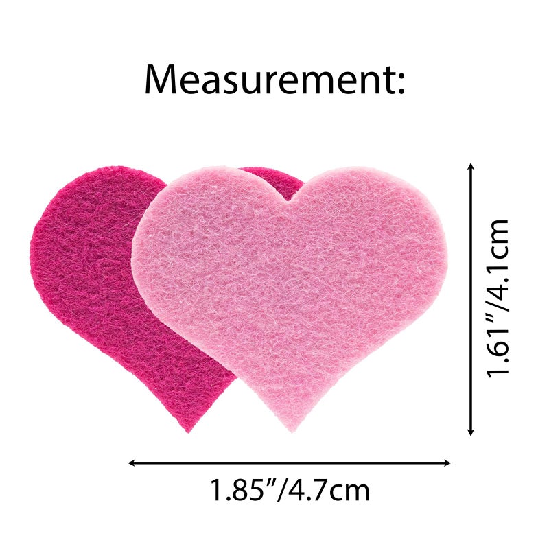 Summer-Ray.com Summer-Ray 100 Felt Heart Laser Cutout Scrapbooking Embellishment Assorted Color - Image 5
