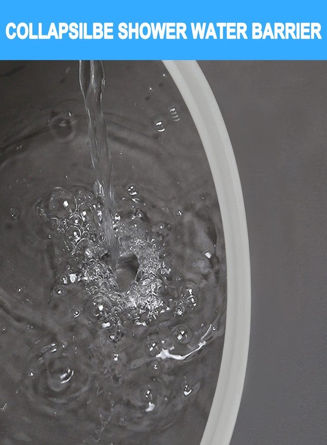 Duzzy 67 Inch Collapsible Shower Threshold Water Dam, Silicone Shower Water Stopper Barrier, Ideal for Wheelchair Accessible, Suitable for ADA Handicap Showers Bathroom(3.4 Ft, Translucent) - Image 3