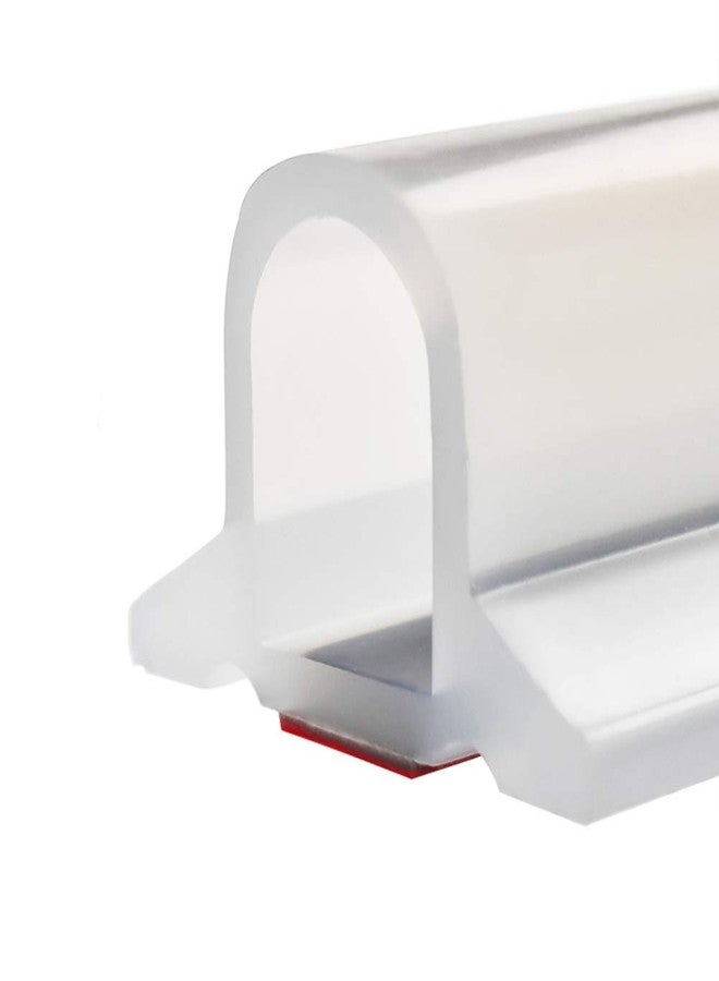 Duzzy 67 Inch Collapsible Shower Threshold Water Dam, Silicone Shower Water Stopper Barrier, Ideal for Wheelchair Accessible, Suitable for ADA Handicap Showers Bathroom(3.4 Ft, Translucent) - Image 1