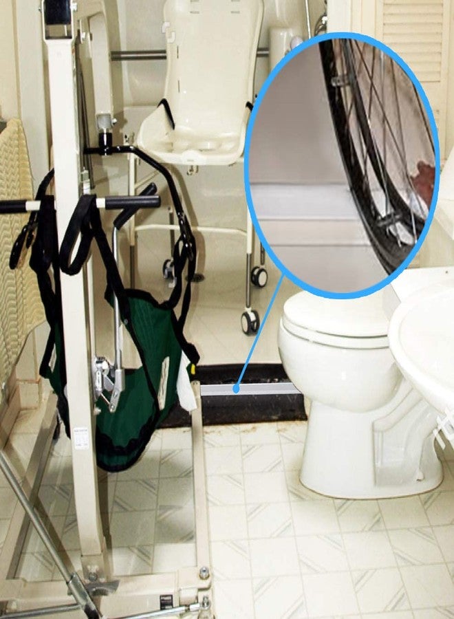 Duzzy 67 Inch Collapsible Shower Threshold Water Dam, Silicone Shower Water Stopper Barrier, Ideal for Wheelchair Accessible, Suitable for ADA Handicap Showers Bathroom(3.4 Ft, Translucent) - Image 4