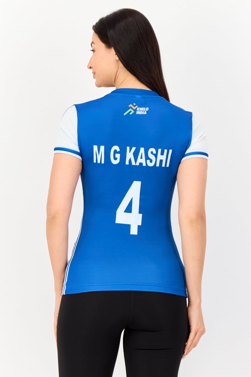 Adidas Women Sportswear Fit Short Sleeve Kabaddi Jersey, Multicolor  - Image 4