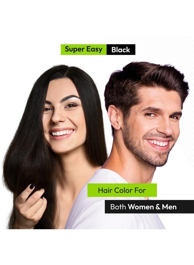 VCare - Super Eazzy Hair Colour Shampoo For Women And Men 20Ml | Only 5 Minute Root Hair Dye Coloring Kit Head, Moustache, Beard, Hands, Chest | No Ammonia (Pack Of 15, Black) - Image 1
