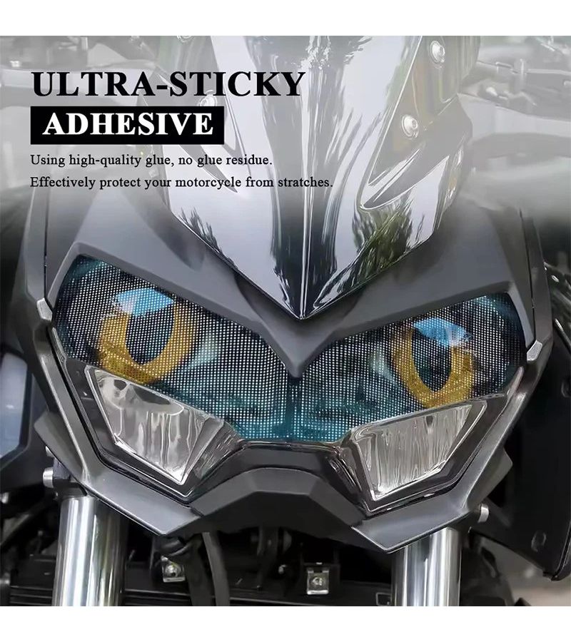 Cat Eye Motorcycle Decal 19.69x8.07inch Self Adhesive Waterproof Scratch Cover - Image 4