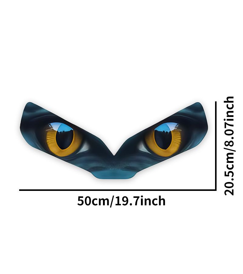 Cat Eye Motorcycle Decal 19.69x8.07inch Self Adhesive Waterproof Scratch Cover - Image 2
