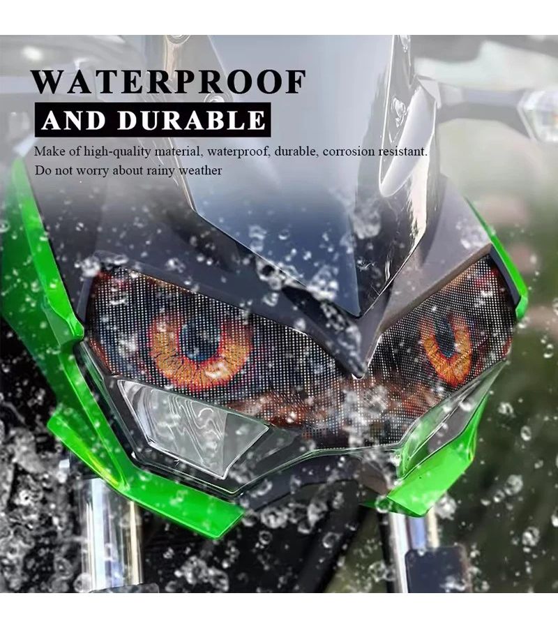 Cat Eye Motorcycle Decal 19.69x8.07inch Self Adhesive Waterproof Scratch Cover - Image 5