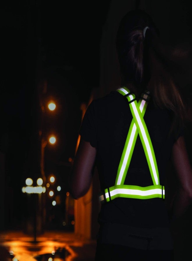 JORESTECH Hi Visibility Reflective Vest Safety Belt Running Walking Cycling Biking (Pack of 1, Lime) - Image 5