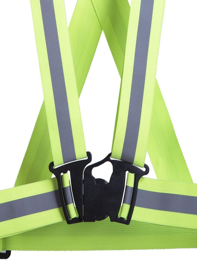 JORESTECH Hi Visibility Reflective Vest Safety Belt Running Walking Cycling Biking (Pack of 1, Lime) - Image 3