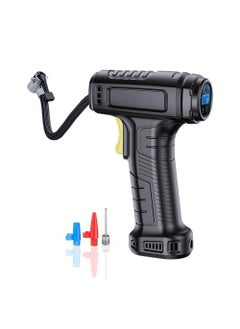 EzzySo Digital Car Tyre Inflator Air Compressor with Auto Stop and LED Light 12V Fast Portable Air Pump for Car Bicycle Motorcycle Ball Air Mattress  - Image 1