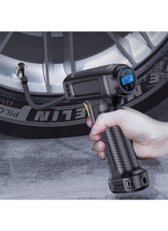 EzzySo Digital Car Tyre Inflator Air Compressor with Auto Stop and LED Light 12V Fast Portable Air Pump for Car Bicycle Motorcycle Ball Air Mattress  - Image 2