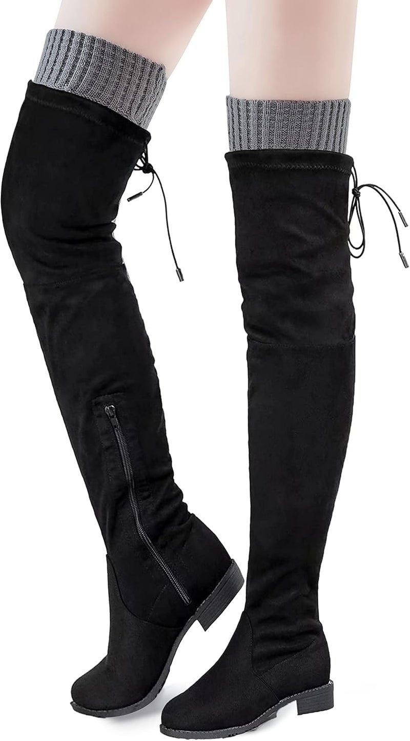 Pcavin Thigh High Socks for Women Cable Knit Over the Knee Boot Socks, Long Warm Leg Warmers Winter - Image 1