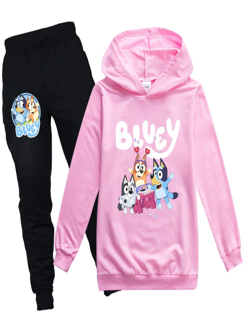 BLUEY Unisex long Sleeve Stylish Top hoodie cotton sweatshirts for Boys Girls Kid Children - Image 1