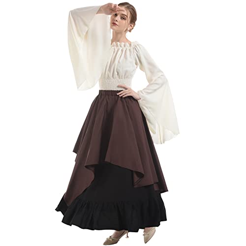 NSPSTT Women Medieval Costume Renaissance Dress Women Victorian Ball Gown Gothic Pirate Costume - Image 2