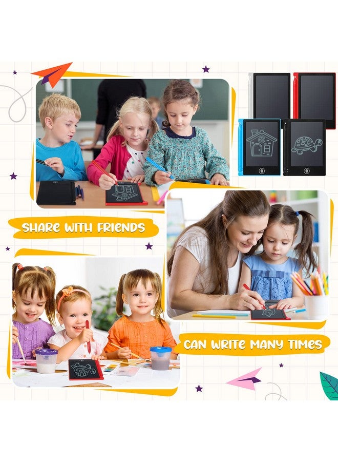 نيزيو، 16 قطعة، 4.5 بوصة، لوح كتابة LCD صغير، لوح رسم إلكتروني ملون، لوحة كتابة قابلة للمسح، هدية تعليمية قابلة لإعادة الاستخدام للبنات والأولاد (ألوان متنوعة) - Image 3