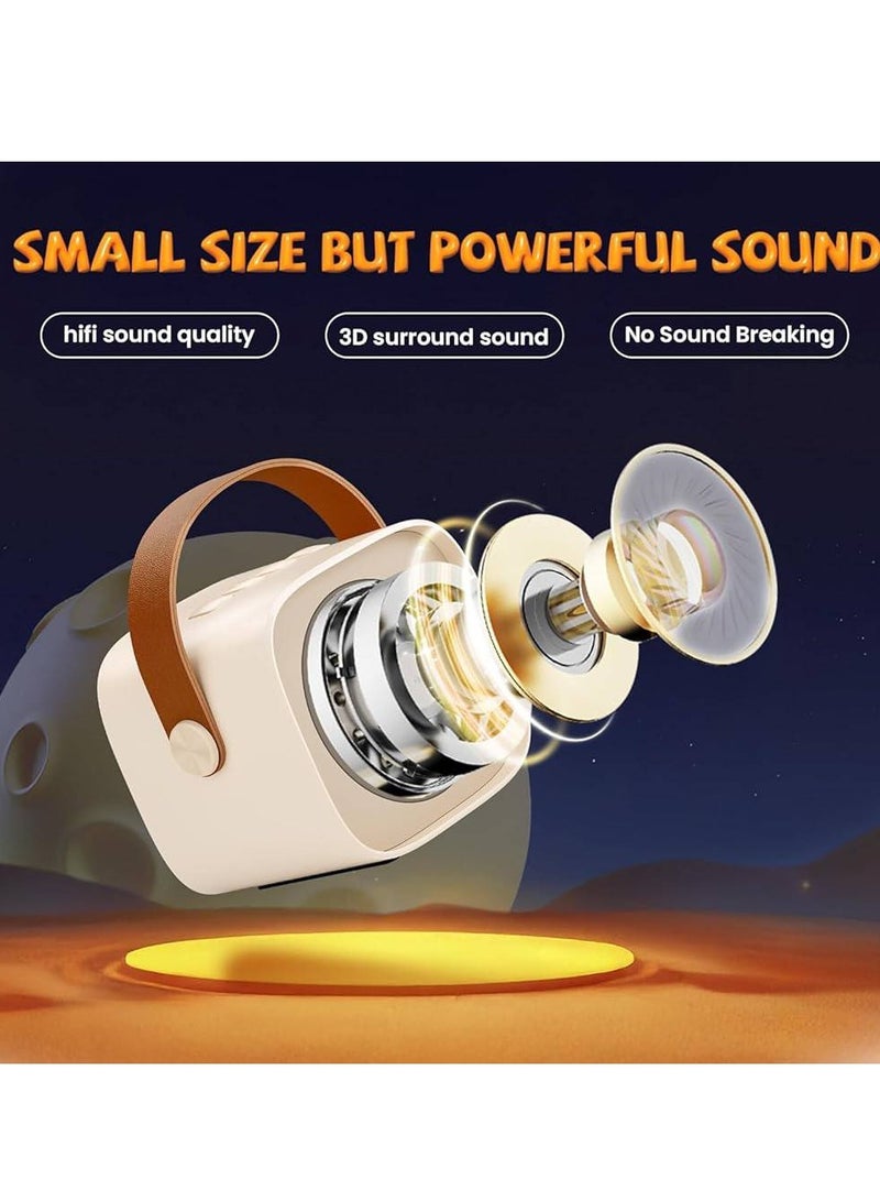 Kisonli G23 Rechargeable Wireless Rgb Mini Portable Bluetooth Karaoke Speaker with  2 Wireless Mic for Kids Adults, Magic Sound Effect - 5 Different Sound & RGB LED Colour Changing Light for Home Party, Birthday Gifts for Boys/Girls multicolor - Image 3