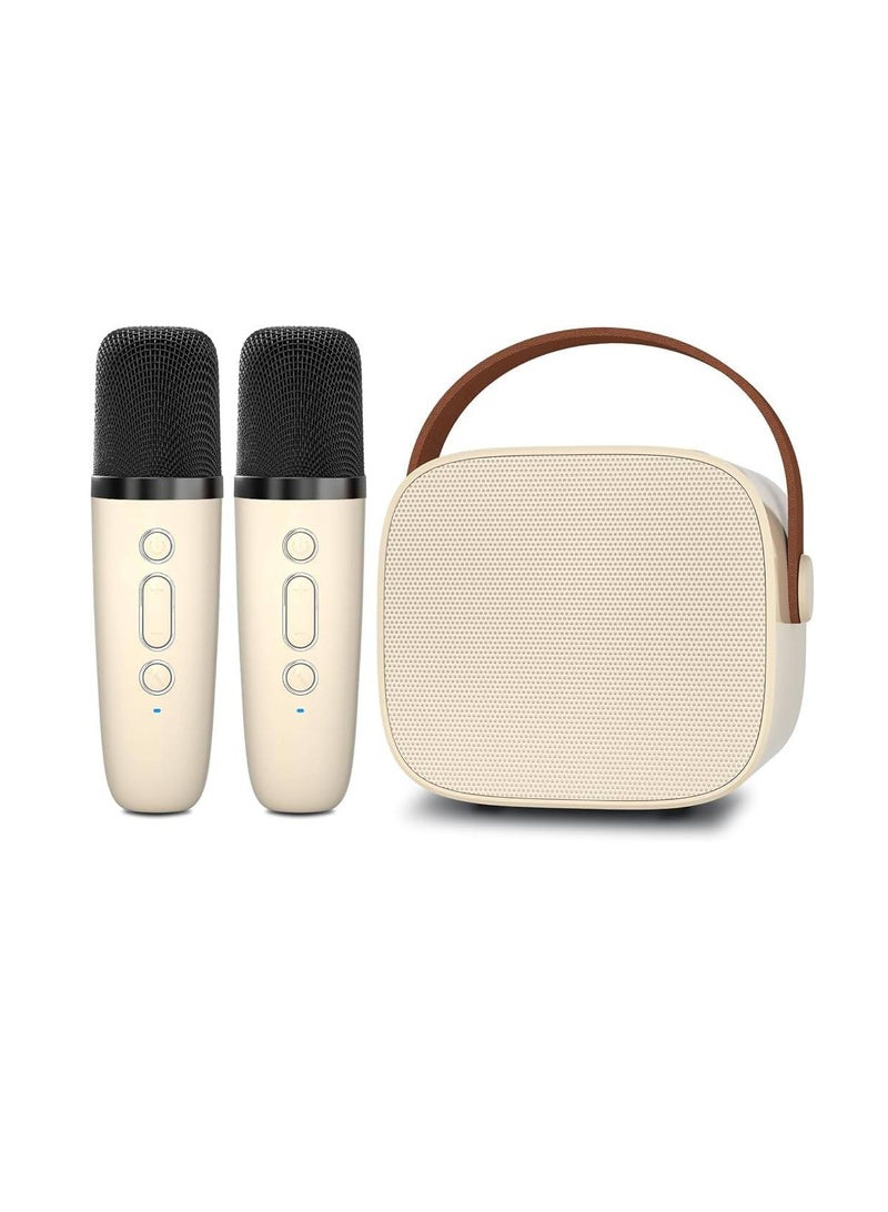 Kisonli G23 Rechargeable Wireless Rgb Mini Portable Bluetooth Karaoke Speaker with  2 Wireless Mic for Kids Adults, Magic Sound Effect - 5 Different Sound & RGB LED Colour Changing Light for Home Party, Birthday Gifts for Boys/Girls multicolor - Image 1