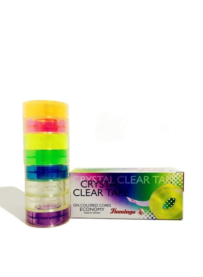Flamingo Taiwan On Colored Core Economy Crystal Clear Tape (3/4in) - Image 2