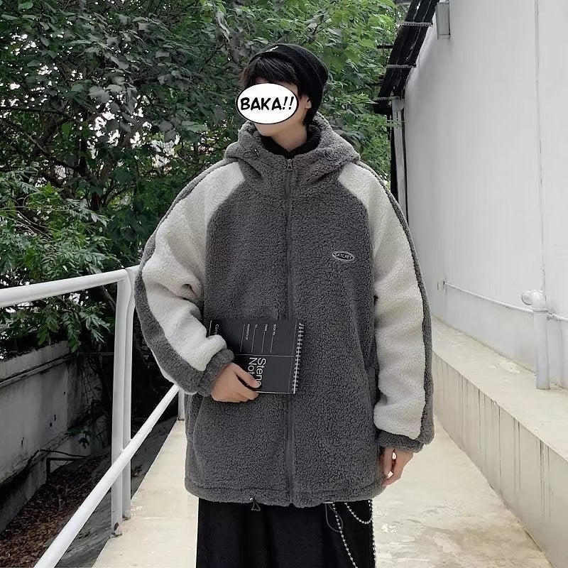 Woolen Winter Parka Coat for Men White