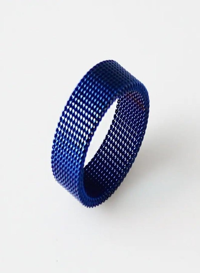 MEENAZ MIAMI Rings for Men Combo Boys Boyfriend gents girls Blue gold silver ring for men Black Ring for Boys 3 Stainless Steel Chain finger Rings Stylish Fashion thumb band for mens gifts M407_19 - Image 2