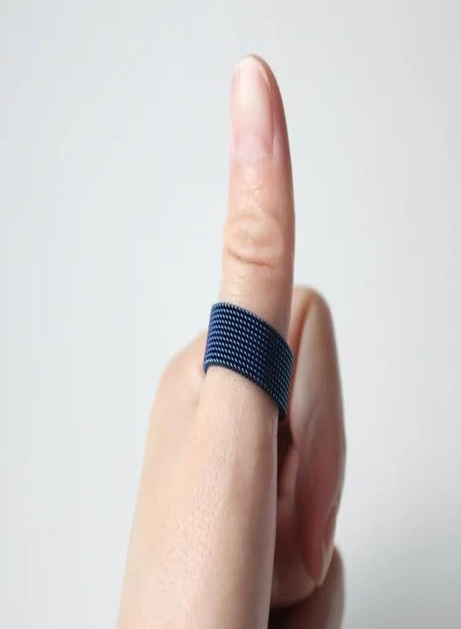 MEENAZ MIAMI Rings for Men Combo Boys Boyfriend gents girls Blue gold silver ring for men Black Ring for Boys 3 Stainless Steel Chain finger Rings Stylish Fashion thumb band for mens gifts M407_19 - Image 5
