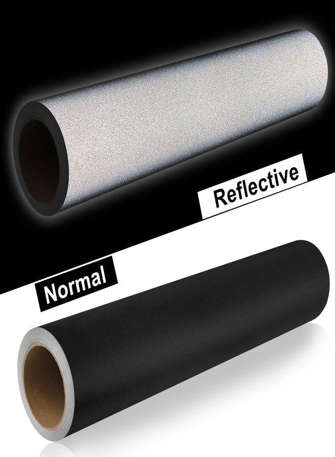 WRAPXPERT Black Reflective Vinyl, 12" x10ft Reflective Vinyl Permanent Adhesive Roll for Mailbox Numbers, Cars, Trucks, Motorcycles, Bikes, Helmets,Black - Image 2