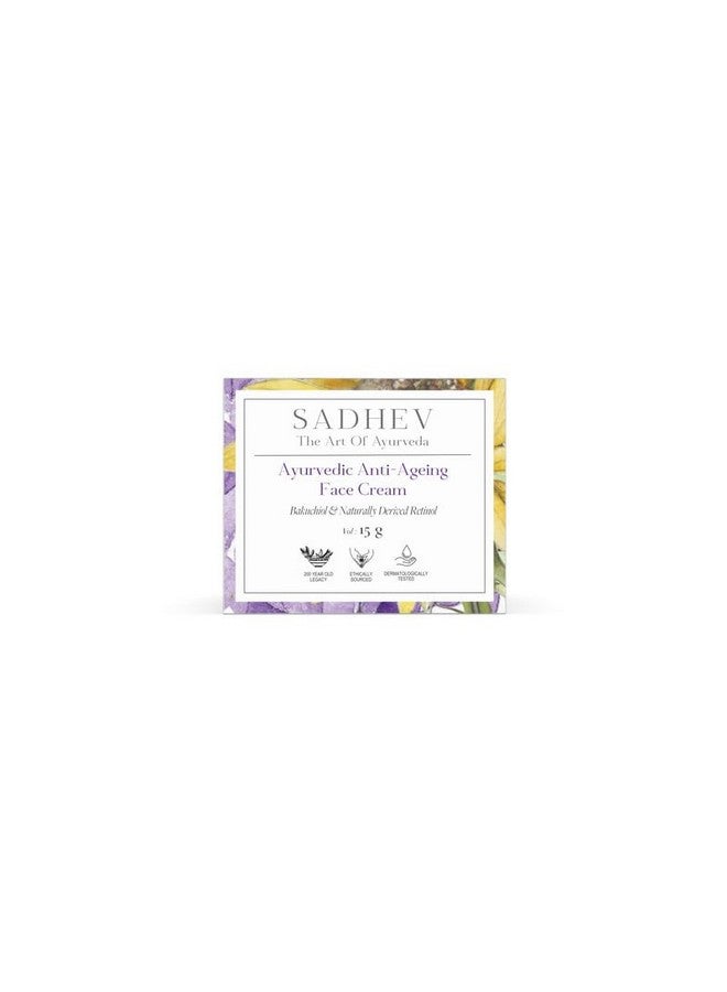 SADHEV Ayurvedic Anti-Ageing Face Cream With Goodness Of Bakuchiol And Naturally Derived Retinol For Wrinkles And Fine Lines - 15 Gm (Pack Of 1) - Image 3