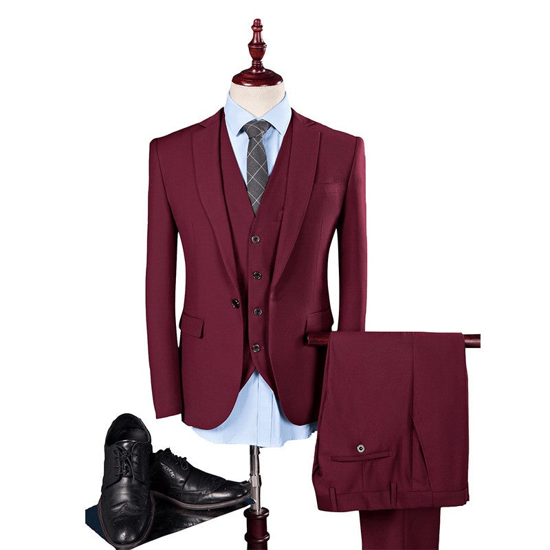 Autum New Men'S Pure Color Suit Suit Slim Groom'S Dress Large Size Suit Suit S-6Xl - Image 2